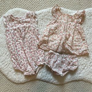 Set of 2; Floral Romper and Dress